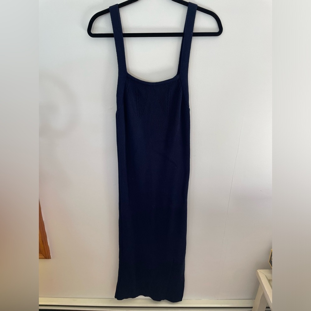 ASOS Maternity Navy Ribbed Midi Dress - Picture 4 of 14